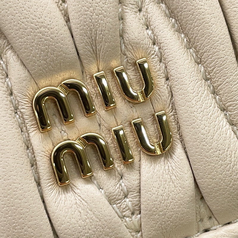 ミュウミュウ バッグチャーム マテラッセ レザー 5TL527 Miu Miu キーリング チャーム