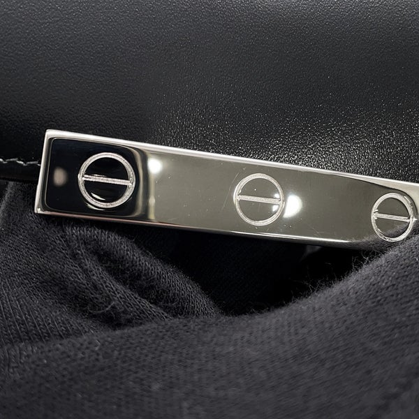 カルティエ 三つ折り財布 ラブコレクション レザー Cartier 財布 黒