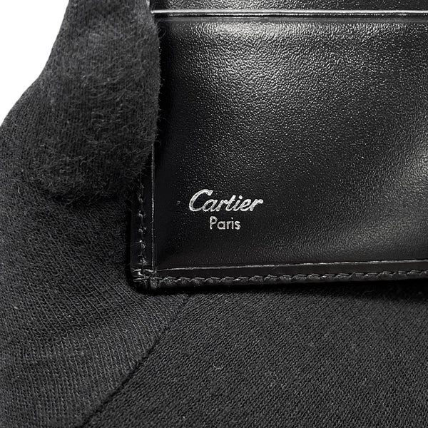 カルティエ 三つ折り財布 ラブコレクション レザー Cartier 財布 黒