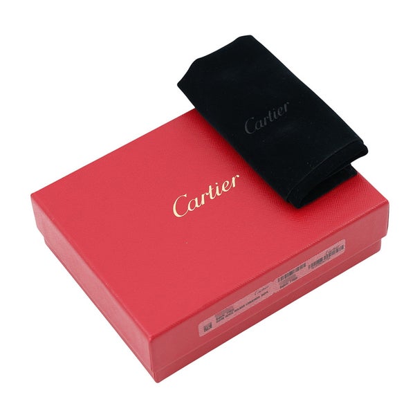 カルティエ 三つ折り財布 ラブコレクション レザー Cartier 財布 黒