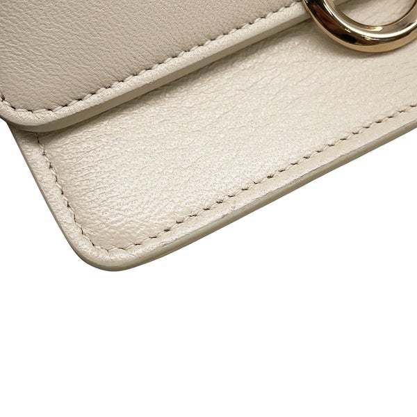 ジミーチュウ チェーンショルダーバッグ ロゴ レザー JIMMY CHOO バッグ 白