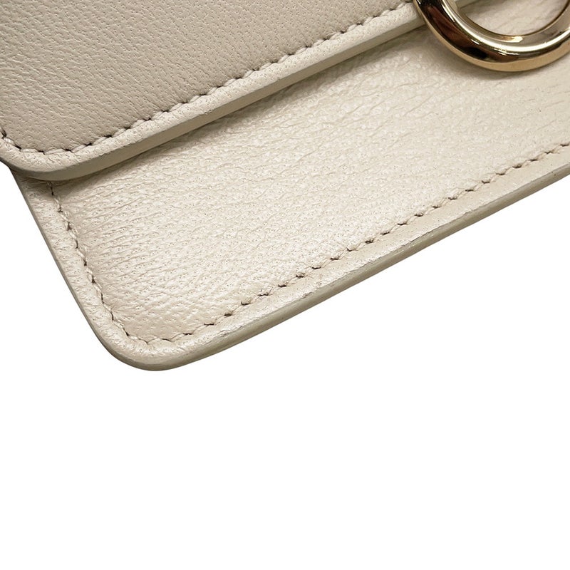 ジミーチュウ チェーンショルダーバッグ ロゴ レザー JIMMY CHOO バッグ 白