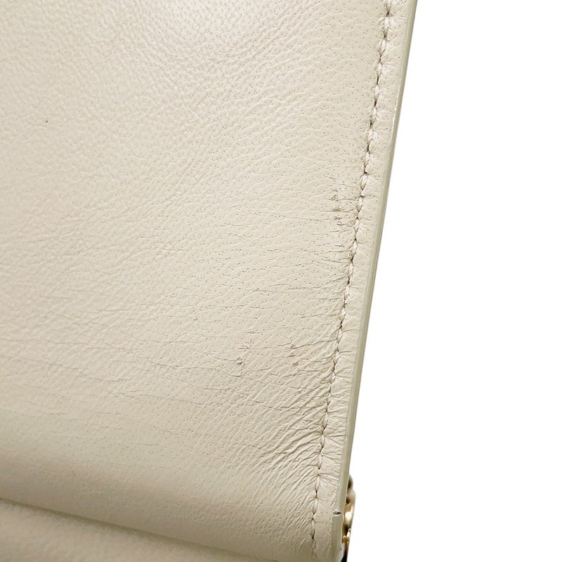 ジミーチュウ チェーンショルダーバッグ ロゴ レザー JIMMY CHOO バッグ 白