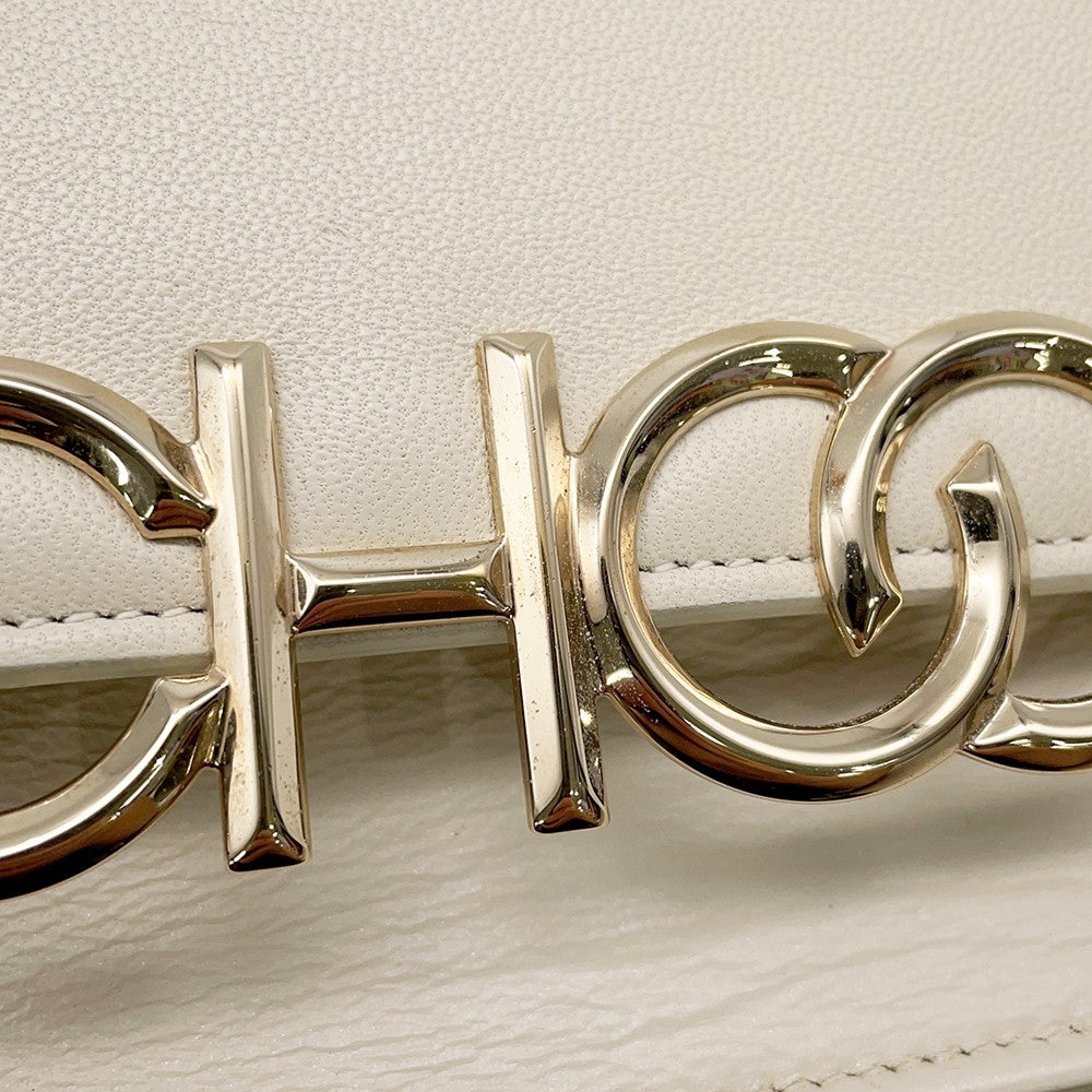 ジミーチュウ チェーンショルダーバッグ ロゴ レザー JIMMY CHOO