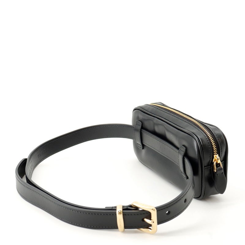 ミュウミュウ ウエストバッグ ロゴ レザー DNP104 Miu Miu バッグ 黒