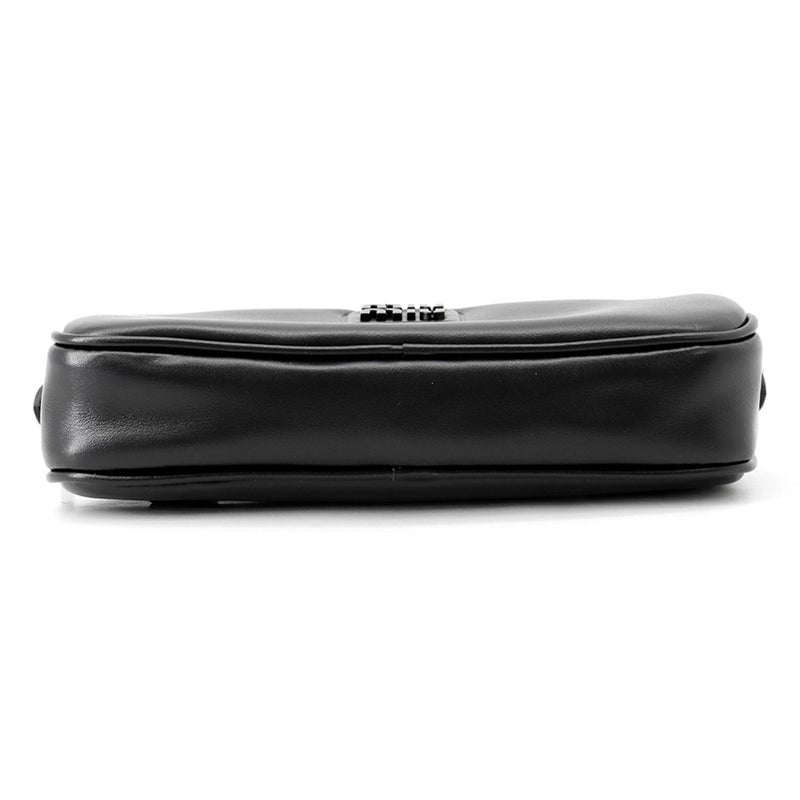 ミュウミュウ ウエストバッグ ロゴ レザー DNP104 Miu Miu バッグ 黒