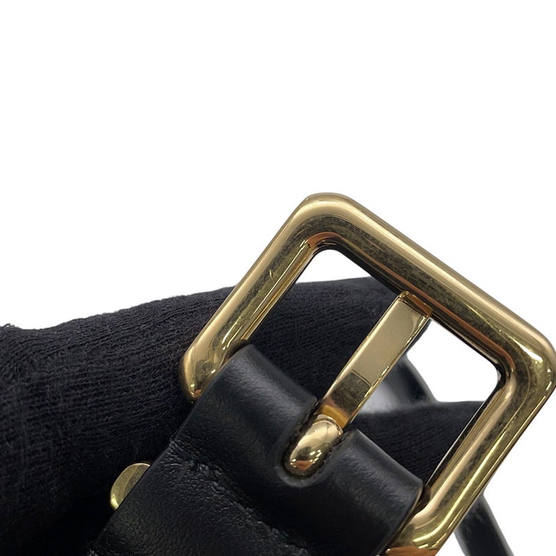 ミュウミュウ ウエストバッグ ロゴ レザー DNP104 Miu Miu バッグ 黒