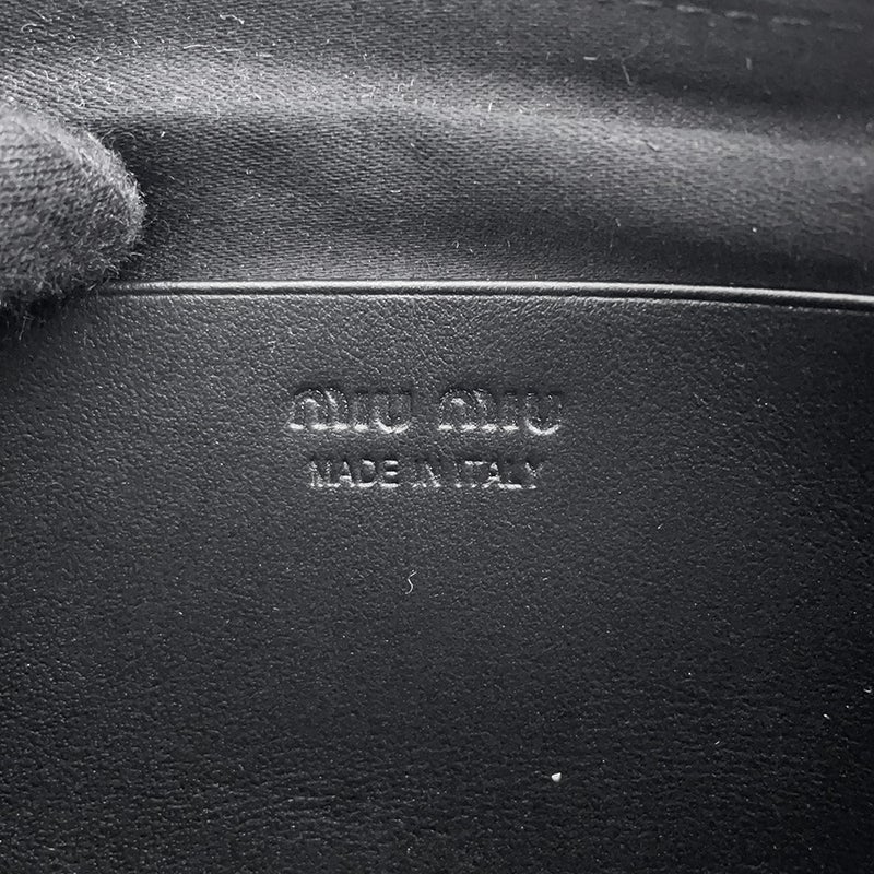 ミュウミュウ ウエストバッグ ロゴ レザー DNP104 Miu Miu バッグ 黒