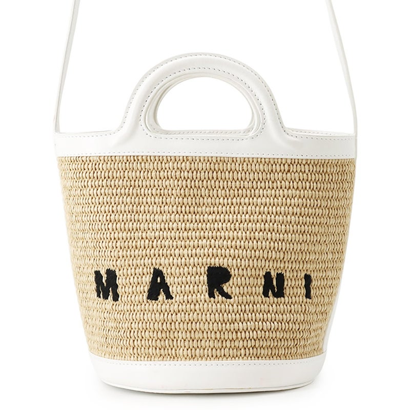 マルニ ショルダーバッグ ロゴ ラフィア MARNI かごバッグ