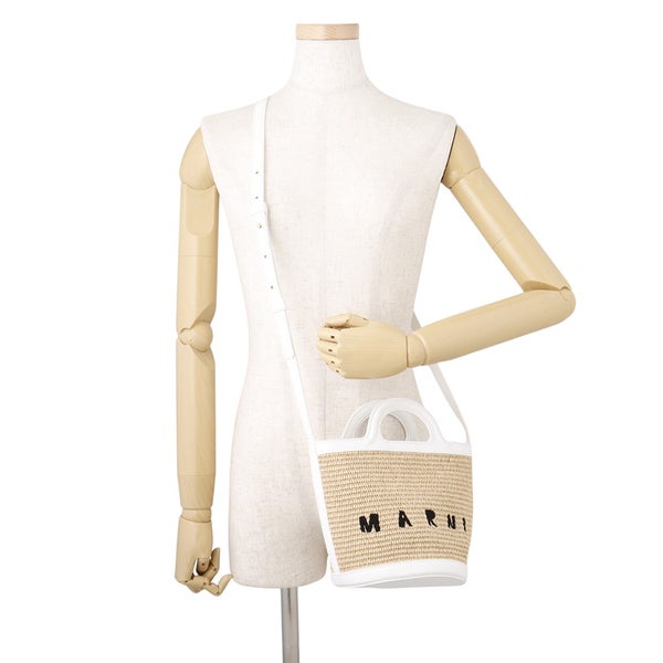 マルニ ショルダーバッグ ロゴ ラフィア MARNI かごバッグ