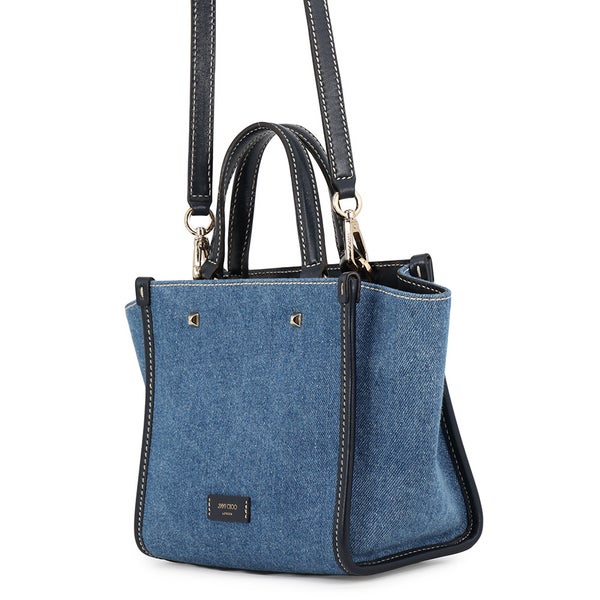 ジミーチュウ ハンドバッグ ヴァレンヌ トートバッグ スモール デニム  レザー JI1630AW001266 JIMMY CHOO 2way 白