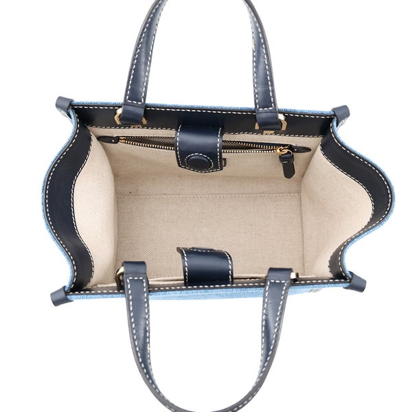 ジミーチュウ ハンドバッグ ヴァレンヌ トートバッグ スモール デニム  レザー JI1630AW001266 JIMMY CHOO 2way 白
