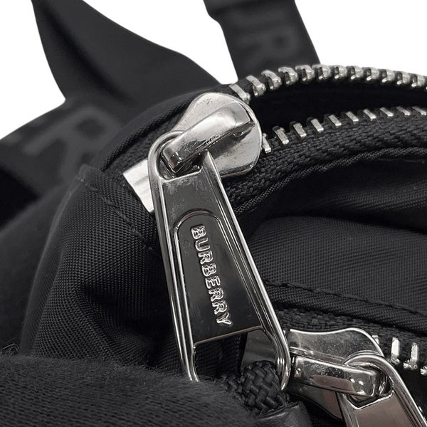 バーバリー ボディバッグ ロゴプリント ナイロン 8014519 BURBERRY ウエストポーチ 黒