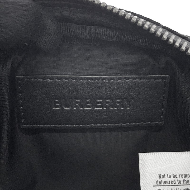 バーバリー ボディバッグ ロゴプリント ナイロン 8014519 BURBERRY ウエストポーチ 黒