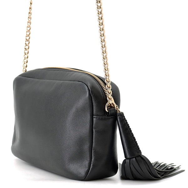 ジミーチュウ ショルダーバッグ フリンジチャーム レザーJIMMY CHOO バッグ 黒