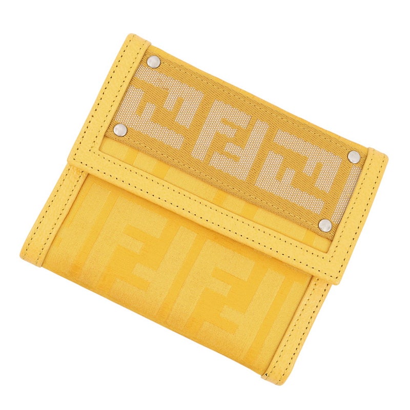 フェンディ 三つ折り財布 ズッカ FFロゴ ナイロン FENDI 財布