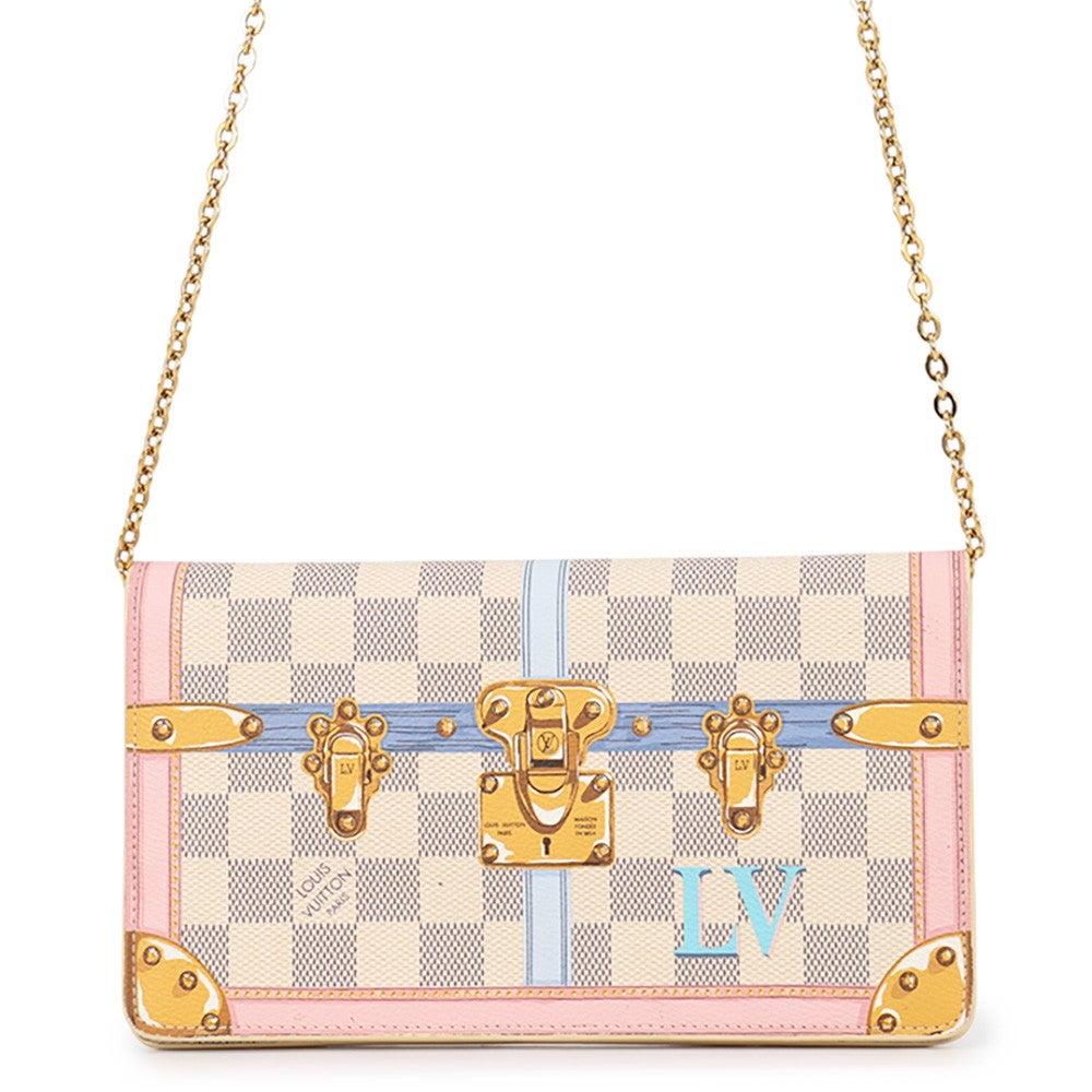 LOUIS VUITTON ダミエアズール ルイヴィトン チェーンウォレット ダミエ・アズール ポシェット