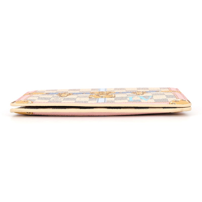 ルイヴィトン チェーンウォレット ダミエ・アズール ポシェット・ウィークエンド サマートランク N60108 LOUIS VUITTON 財布