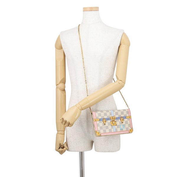 ルイヴィトン チェーンウォレット ダミエ・アズール ポシェット・ウィークエンド サマートランク N60108 LOUIS VUITTON 財布