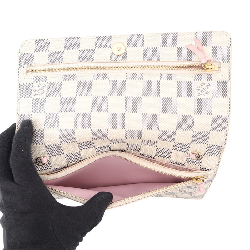 ルイヴィトン チェーンウォレット ダミエ・アズール ポシェット・ウィークエンド サマートランク N60108 LOUIS VUITTON 財布