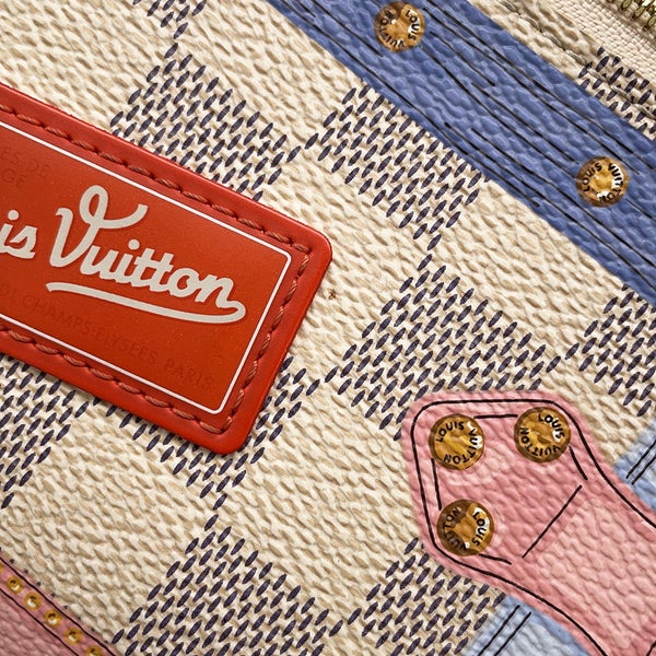 ルイヴィトン チェーンウォレット ダミエ・アズール ポシェット・ウィークエンド サマートランク N60108 LOUIS VUITTON 財布