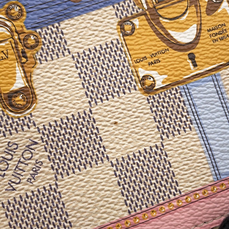 ルイヴィトン チェーンウォレット ダミエ・アズール ポシェット・ウィークエンド サマートランク N60108 LOUIS VUITTON 財布