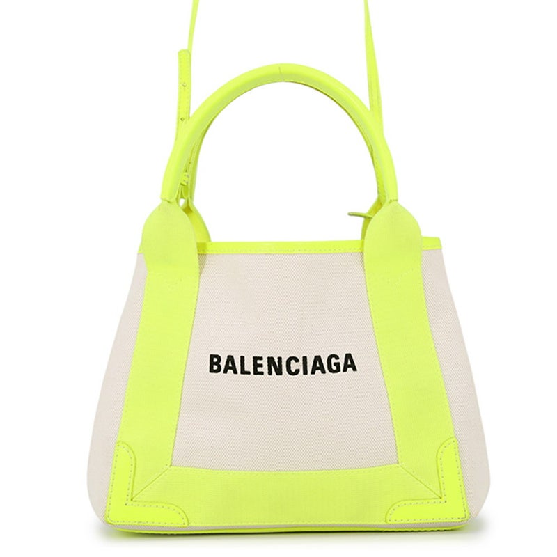 バレンシアガ ハンドバッグ ネイビーカバ XS キャンバス 390346 ポーチ付 BALENCIAGA 2wayショルダー