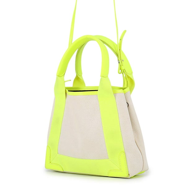 バレンシアガ ハンドバッグ ネイビーカバ XS キャンバス 390346 ポーチ付 BALENCIAGA 2wayショルダー