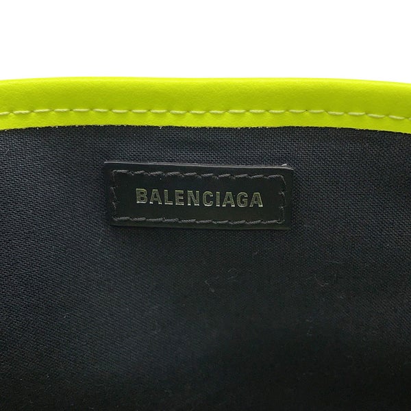 バレンシアガ ハンドバッグ ネイビーカバ XS キャンバス 390346 ポーチ付 BALENCIAGA 2wayショルダー
