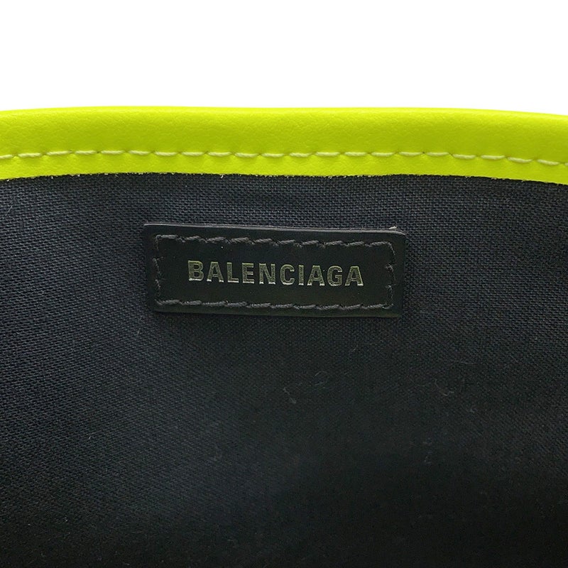 バレンシアガ ハンドバッグ ネイビーカバ XS キャンバス 390346 ポーチ付 BALENCIAGA 2wayショルダー