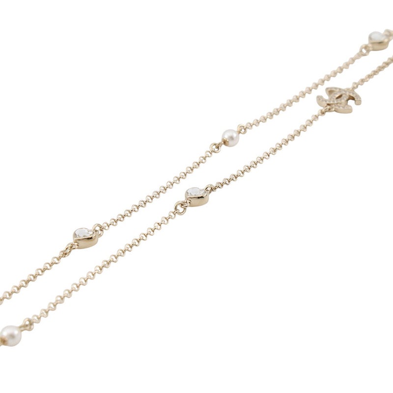 シャネル ネックレス ココマーク フェイクパール CHANEL アクセサリー ロングネックレス