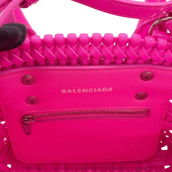 バレンシアガ ハンドバッグ パテントレザー ビストロXXS 678028 BALENCIAGA 2wayショルダーバッグ かごバッグ