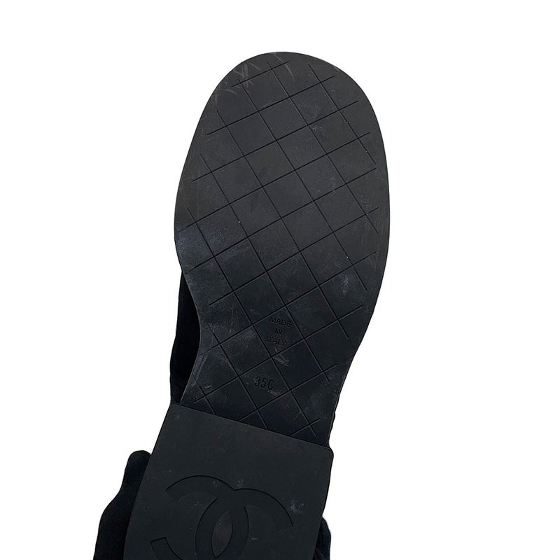 シャネル ショートブーツ ココマーク ハラコ スエード レディースサイズ35C G39505 CHANEL 靴 黒