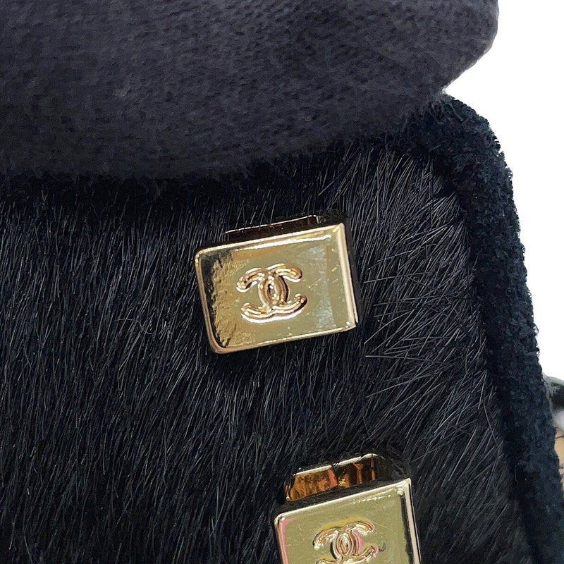 シャネル ショートブーツ ココマーク ハラコ スエード レディースサイズ35C G39505 CHANEL 靴 黒