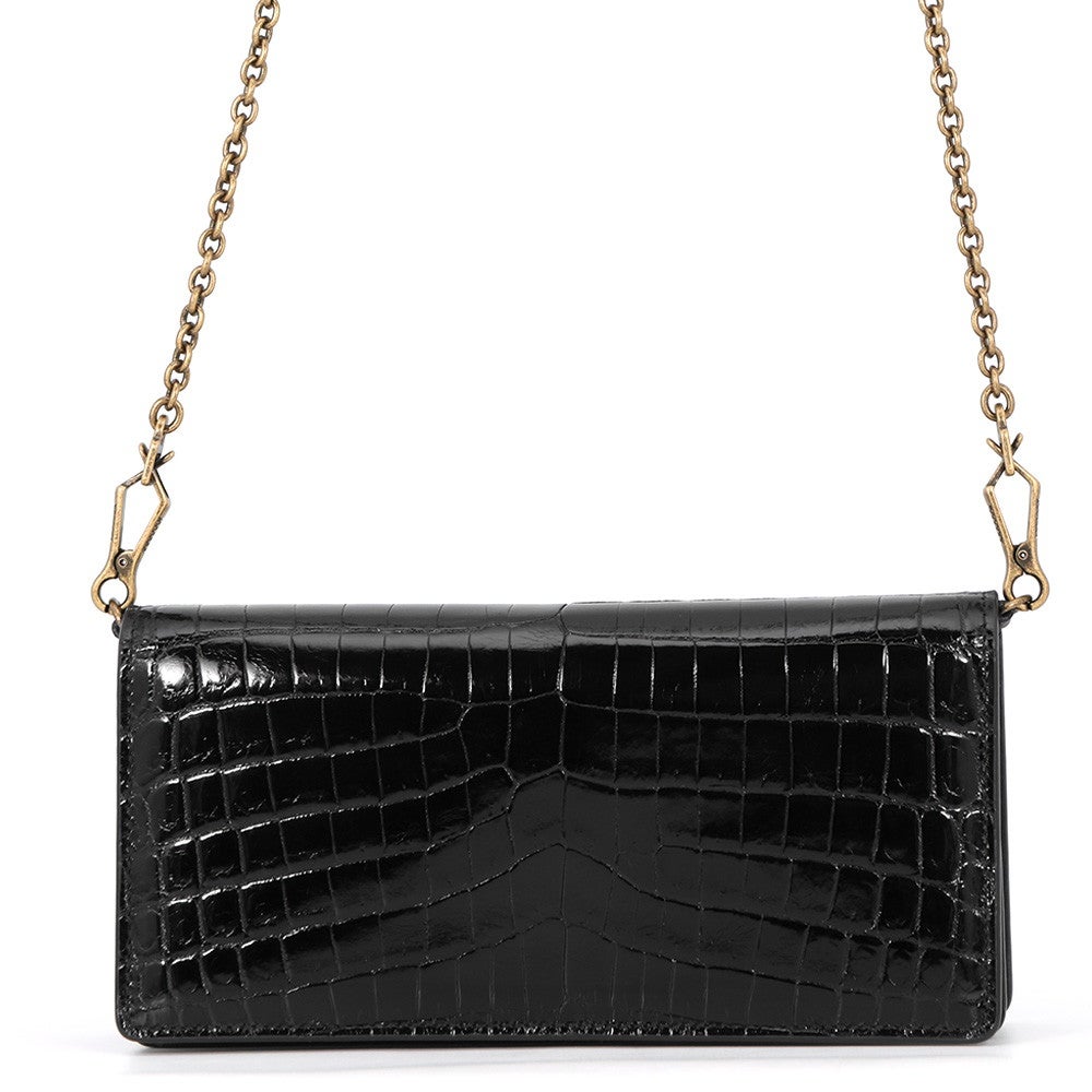 ボッテガヴェネタ チェーンウォレット クロコダイル BOTTEGA VENETA