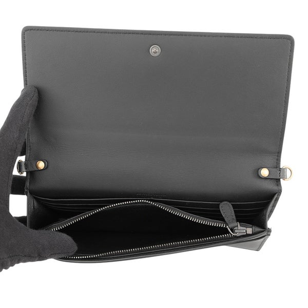 ボッテガヴェネタ チェーンウォレット クロコダイル BOTTEGA VENETA 財布 黒