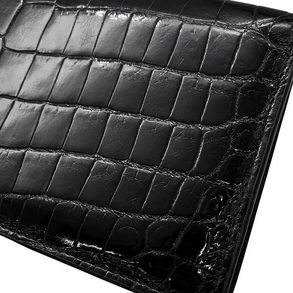 ボッテガヴェネタ チェーンウォレット クロコダイル BOTTEGA VENETA 財布 黒