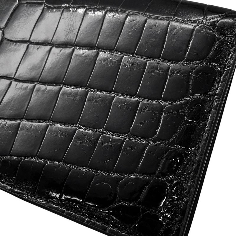 ボッテガヴェネタ チェーンウォレット クロコダイル BOTTEGA VENETA 財布 黒