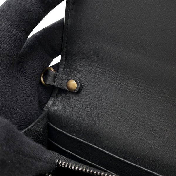 ボッテガヴェネタ チェーンウォレット クロコダイル BOTTEGA VENETA 財布 黒