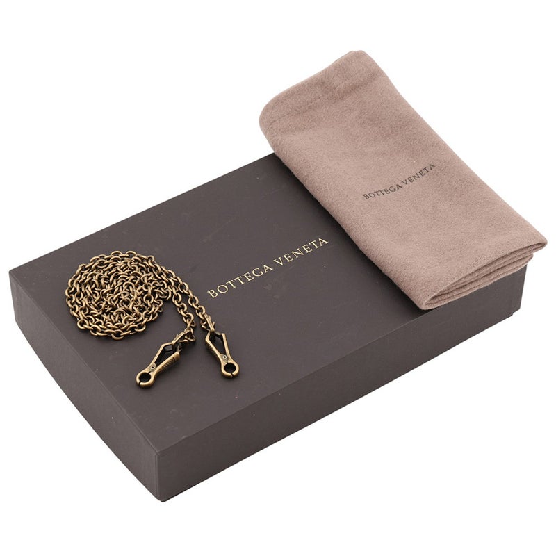 ボッテガヴェネタ チェーンウォレット クロコダイル BOTTEGA VENETA 財布 黒