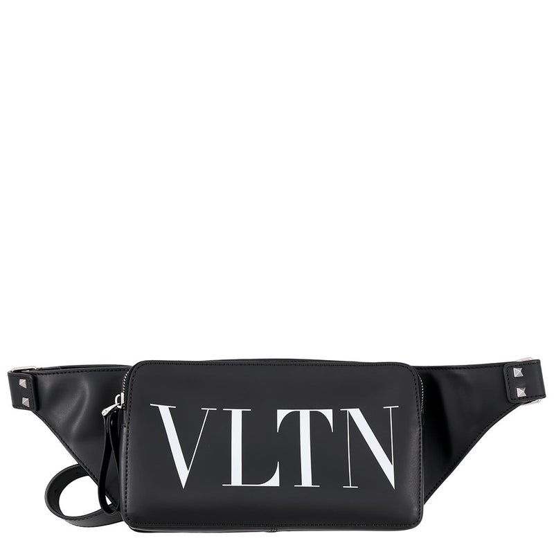 ヴァレンティノ・ガラヴァーニ ボディバッグ VLTNロゴ レザー VY2B0A10WJW VALENTINO ベルトバッグ 黒