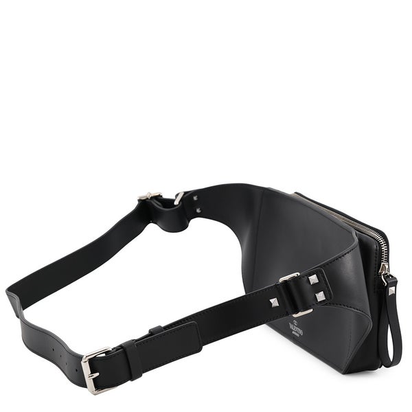 ヴァレンティノ・ガラヴァーニ ボディバッグ VLTNロゴ レザー VY2B0A10WJW VALENTINO ベルトバッグ 黒