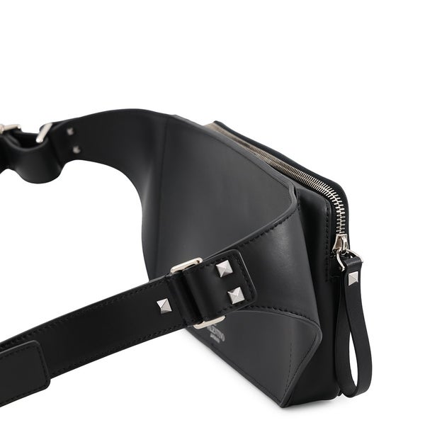 ヴァレンティノ・ガラヴァーニ ボディバッグ VLTNロゴ レザー VY2B0A10WJW VALENTINO ベルトバッグ 黒
