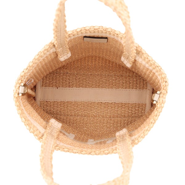 ジミーチュウ ハンドバッグ ロゴ ミニバッグ ラフィア JIMMY CHOO 2wayバッグ