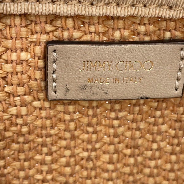 ジミーチュウ ハンドバッグ ロゴ ミニバッグ ラフィア JIMMY CHOO 2wayバッグ