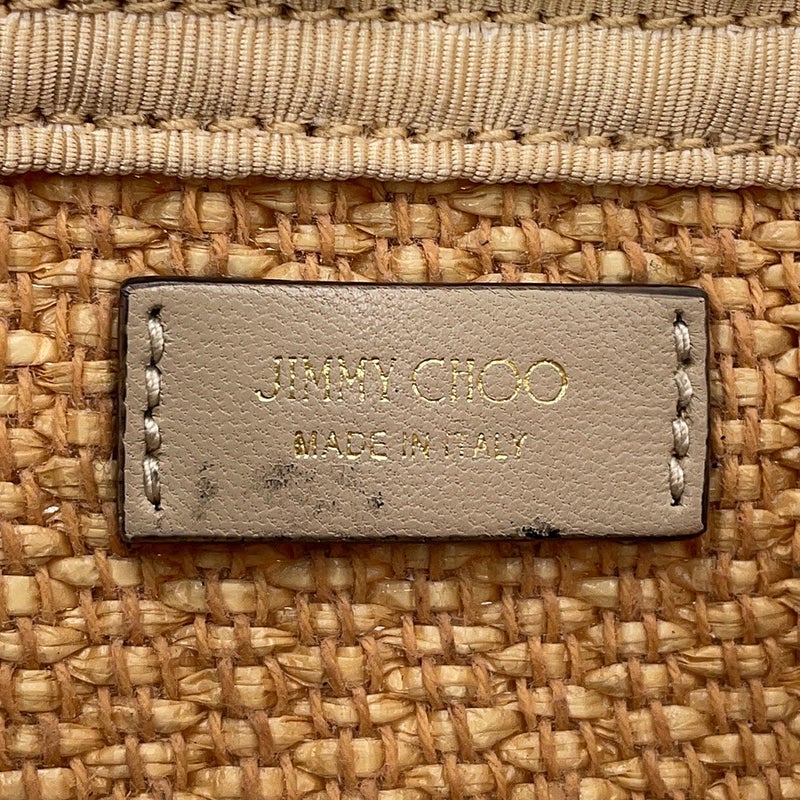 ジミーチュウ ハンドバッグ ロゴ ミニバッグ ラフィア JIMMY CHOO 2wayバッグ