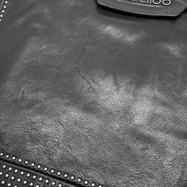 ジミーチュウ クラッチバッグ スタッズ レザー JIMMY CHOO バッグ 黒