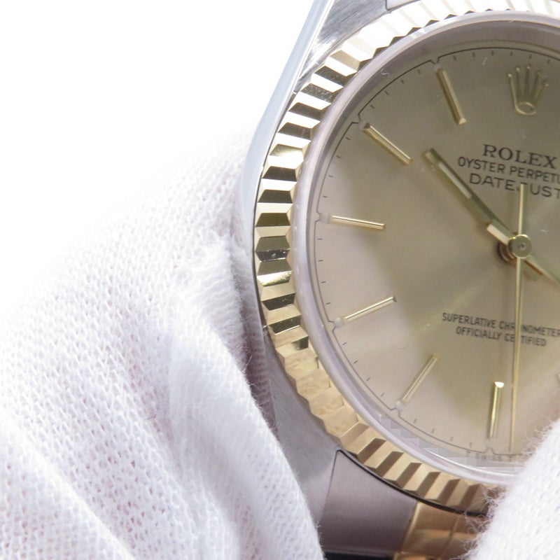 ロレックス デイトジャスト X番 SS/K18YG 16233 ROLEX 腕時計 シャンパン文字盤