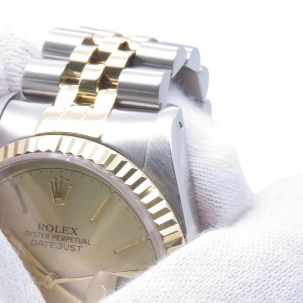 ロレックス デイトジャスト X番 SS/K18YG 16233 ROLEX 腕時計 シャンパン文字盤