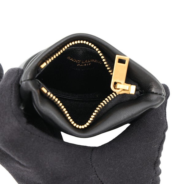 サンローランパリ コインケース カリプソ ラムスキン 778113 SAINT LAURENT PARIS 財布 黒
